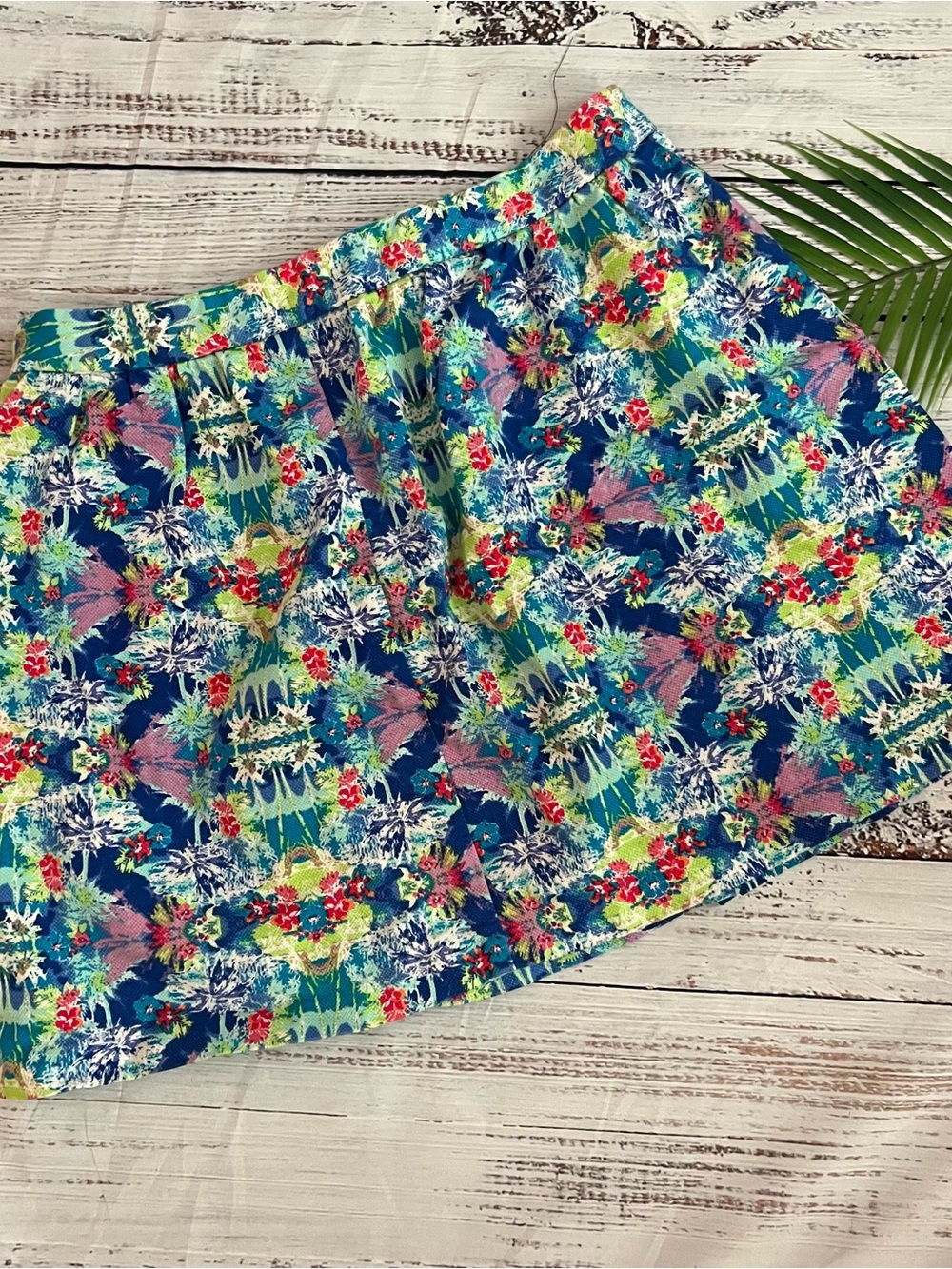 Victoria's Secret Blue Tropical Print Skirt